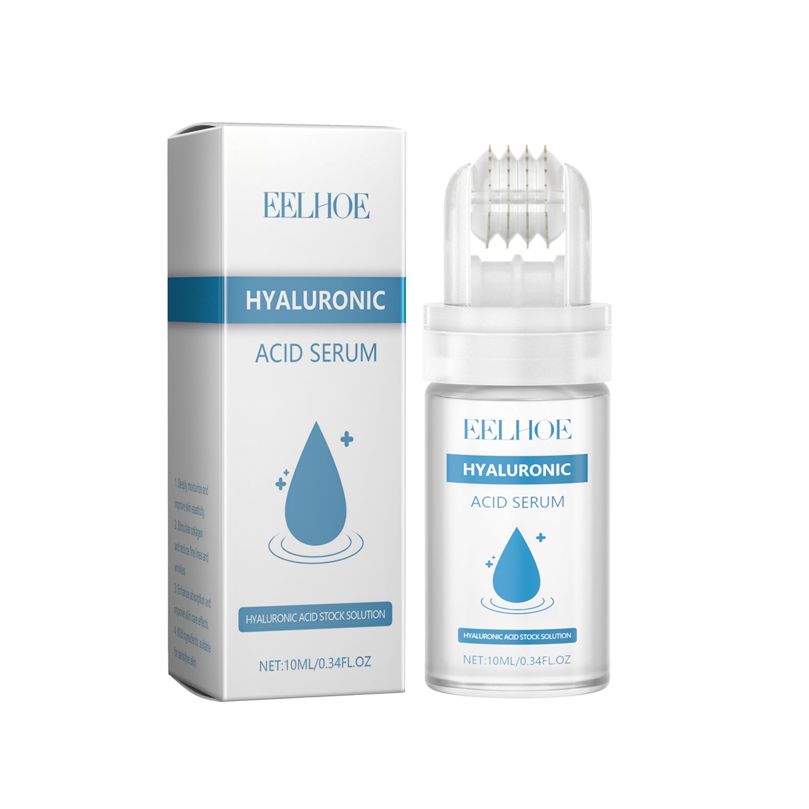 Hydrating Hyaluronic Acid Roller Serum for Moisturizing and Firming Skin, Collagen Boost ,10ml/box