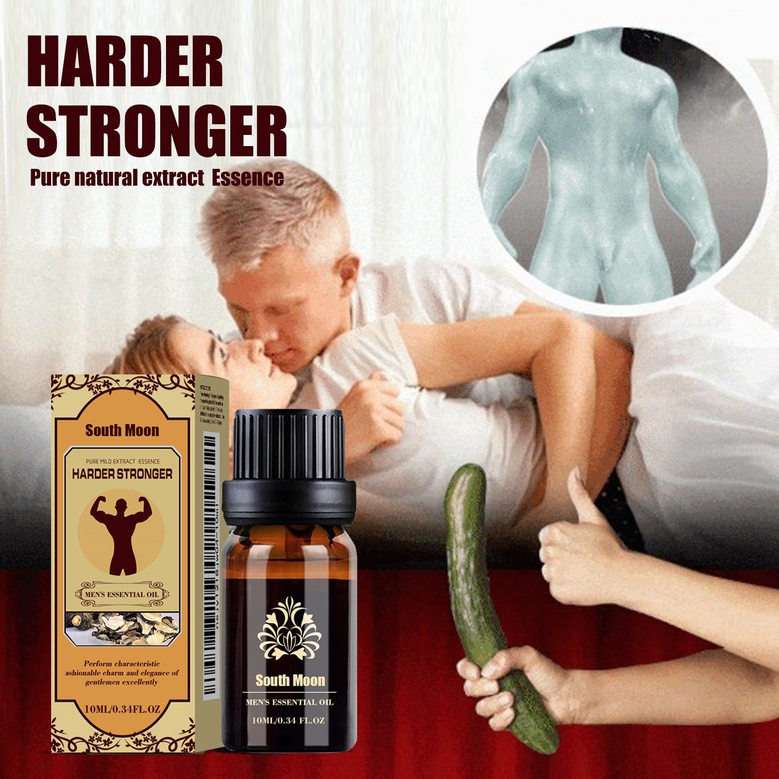 Boost Vitality with Men's Essential Oil, Enhance Performance, Moisturize, Natural Care ,10ml/box