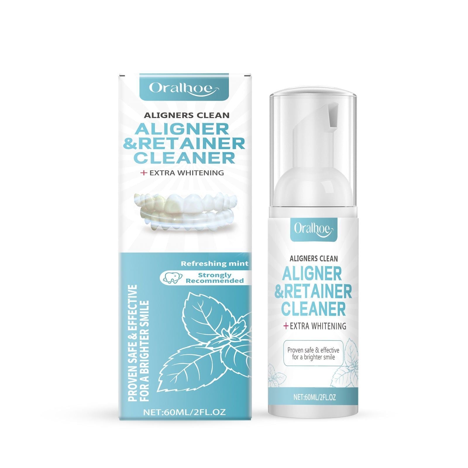 Braces Cleansing Foam, Gentle Teeth and Mouth Freshener, Clean and Fresh ,60ml