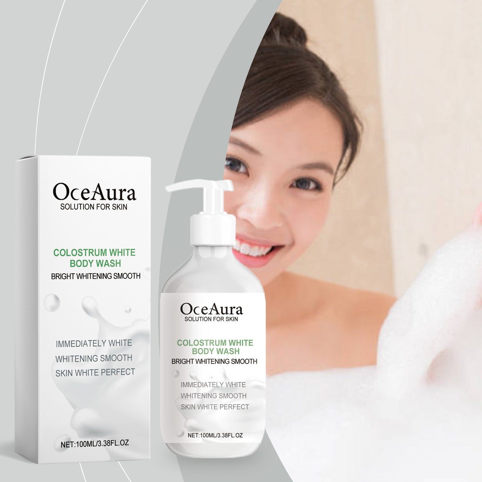 Body Wash, Hydrating Exfoliating Skin Care, Brightening Moisturizer ,100ml