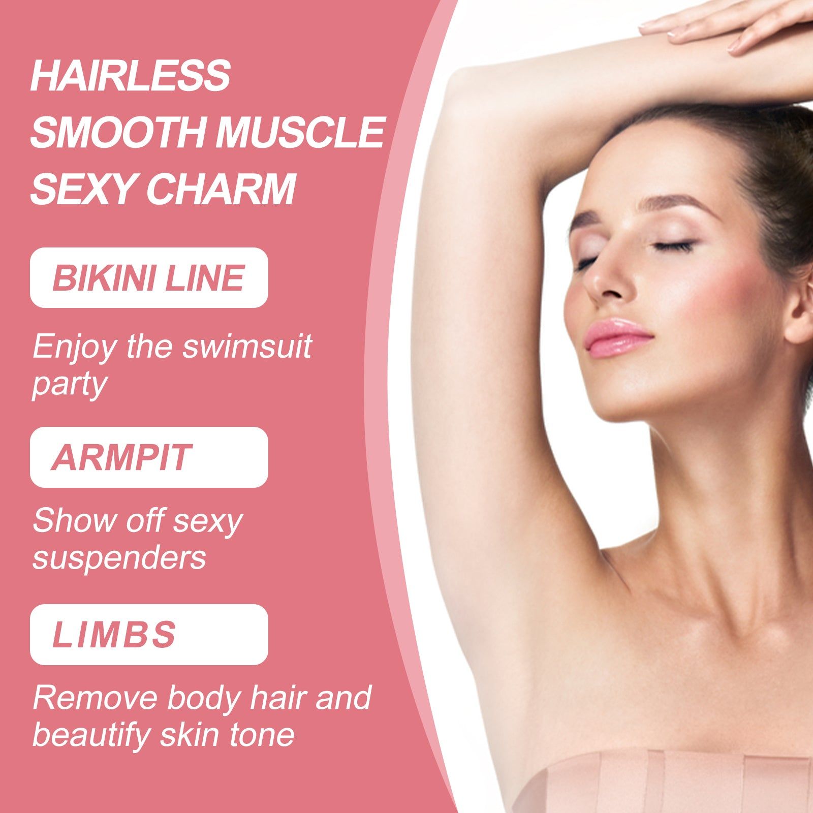 Body Hair Removal Cream, Gentle, Fast, Smooth Skin, No Pain, Moisturizing ,50g