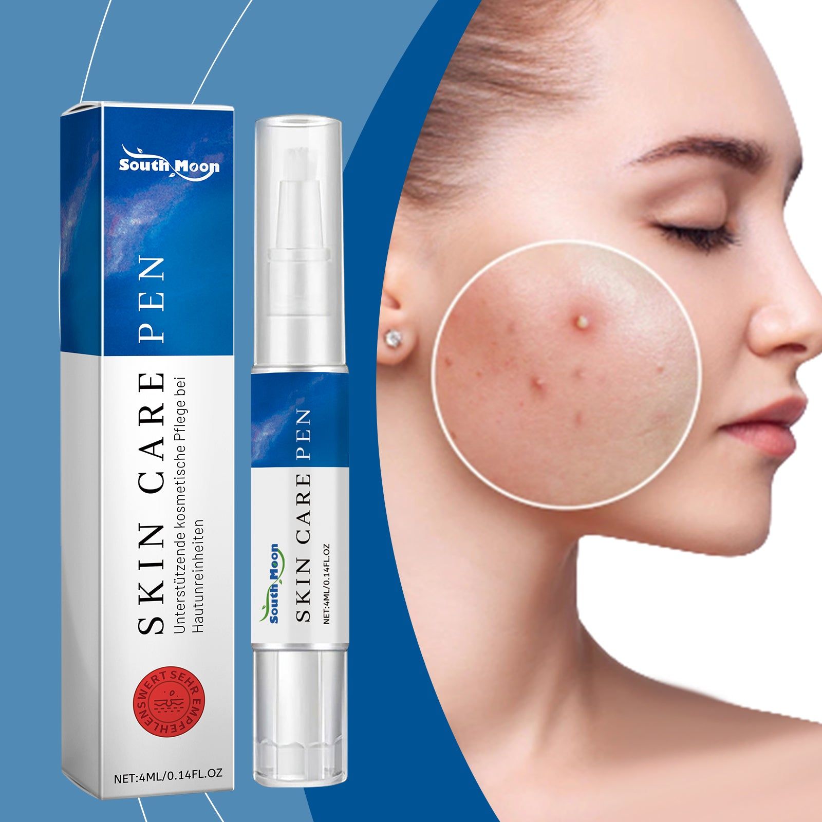 Acne Care Pen, Repair Pimples Fast, Gentle Daily Skin Solution ,4ml