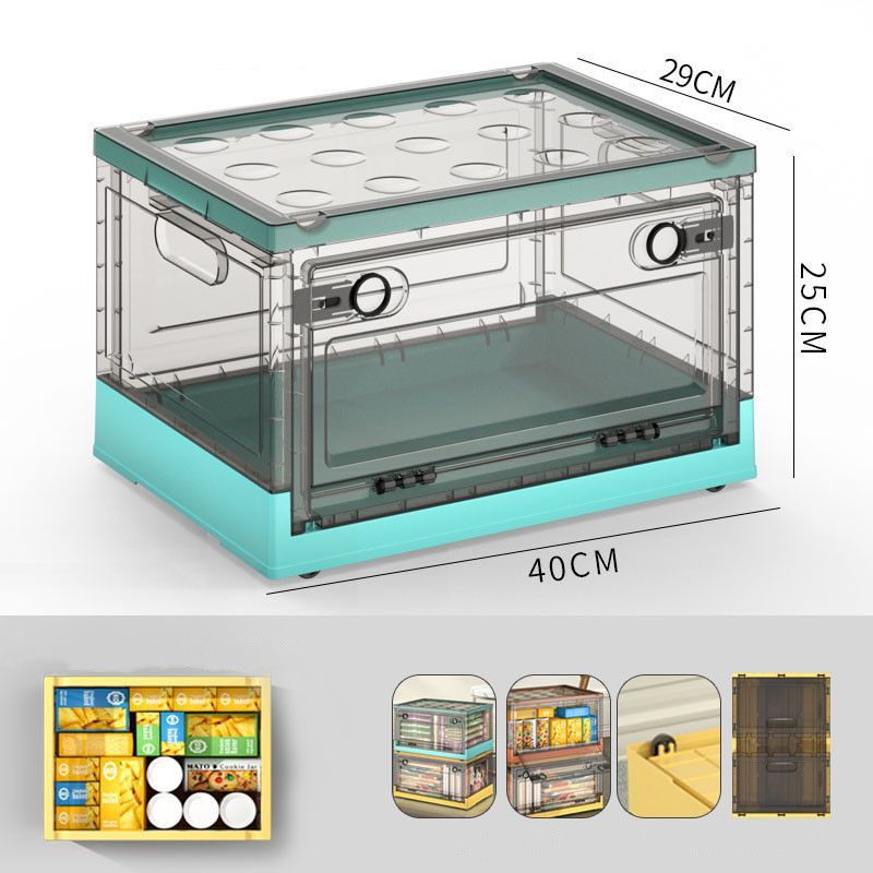 Camping Storage Box Outdoor Foldable Organizer Trunk Transparent Finishing Box