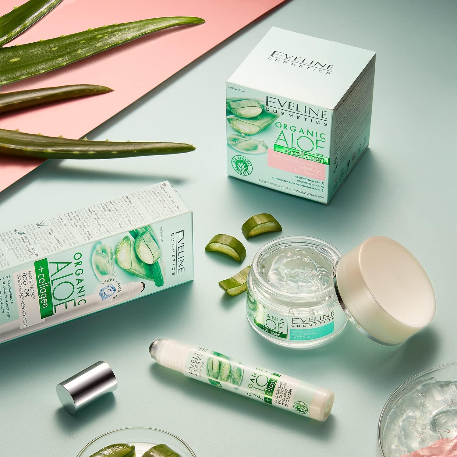 جل الوجه المرطب والمطفي Ev Org Aloe + Collagen 50 مل