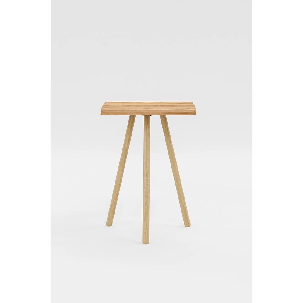 Square Side Table Single Zigon Coffee Table With Wooden Legs 34*34*45 cm