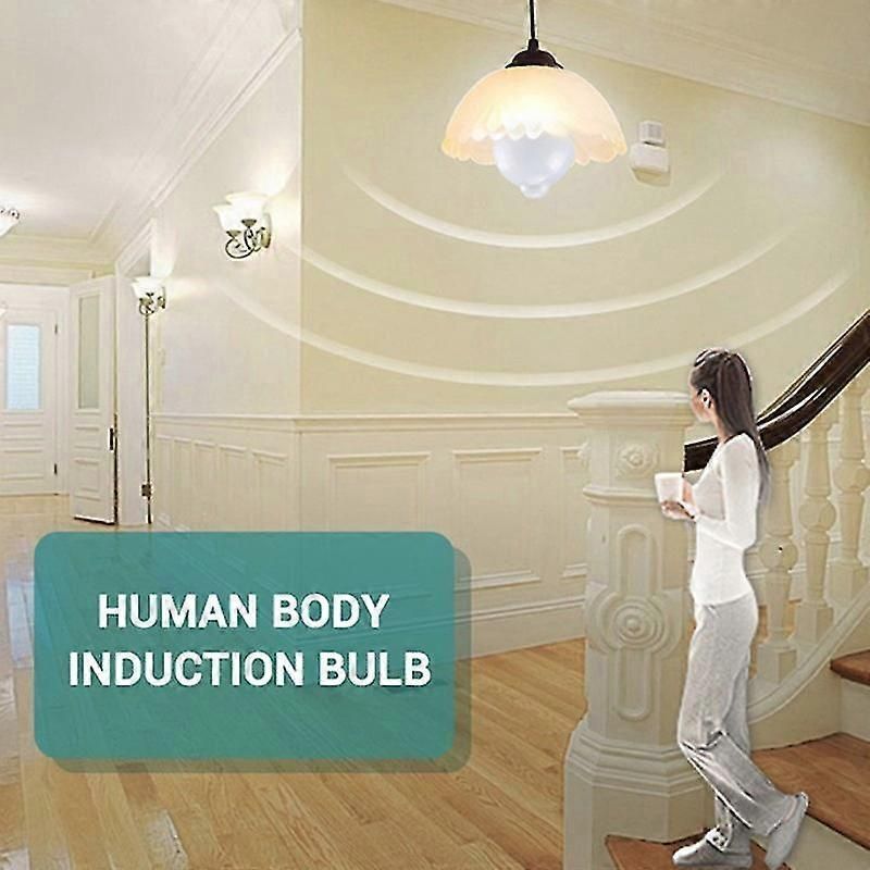 E27 Smart Sensor Night Led Light Bulb Smart Pir Motion Sensor Lamp For Stair Toilet Porch Garage Balcony Bathroom
