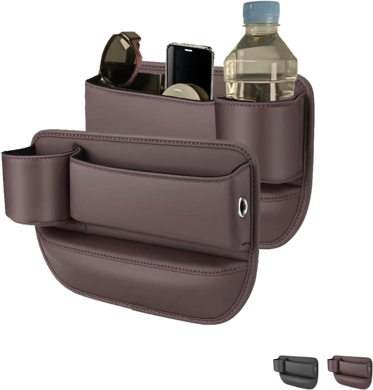 2 Packs Car Seat Gap Filler Organizer Seat Gap Storage Box with Cup Holders