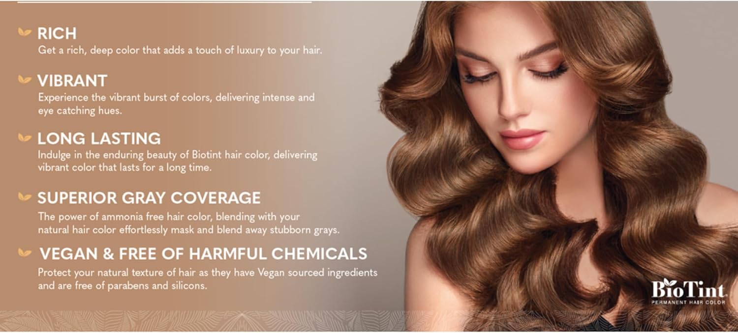 Biotint Permanent Hair Color 5.3 Lightgoldenbrown 1'S 191061