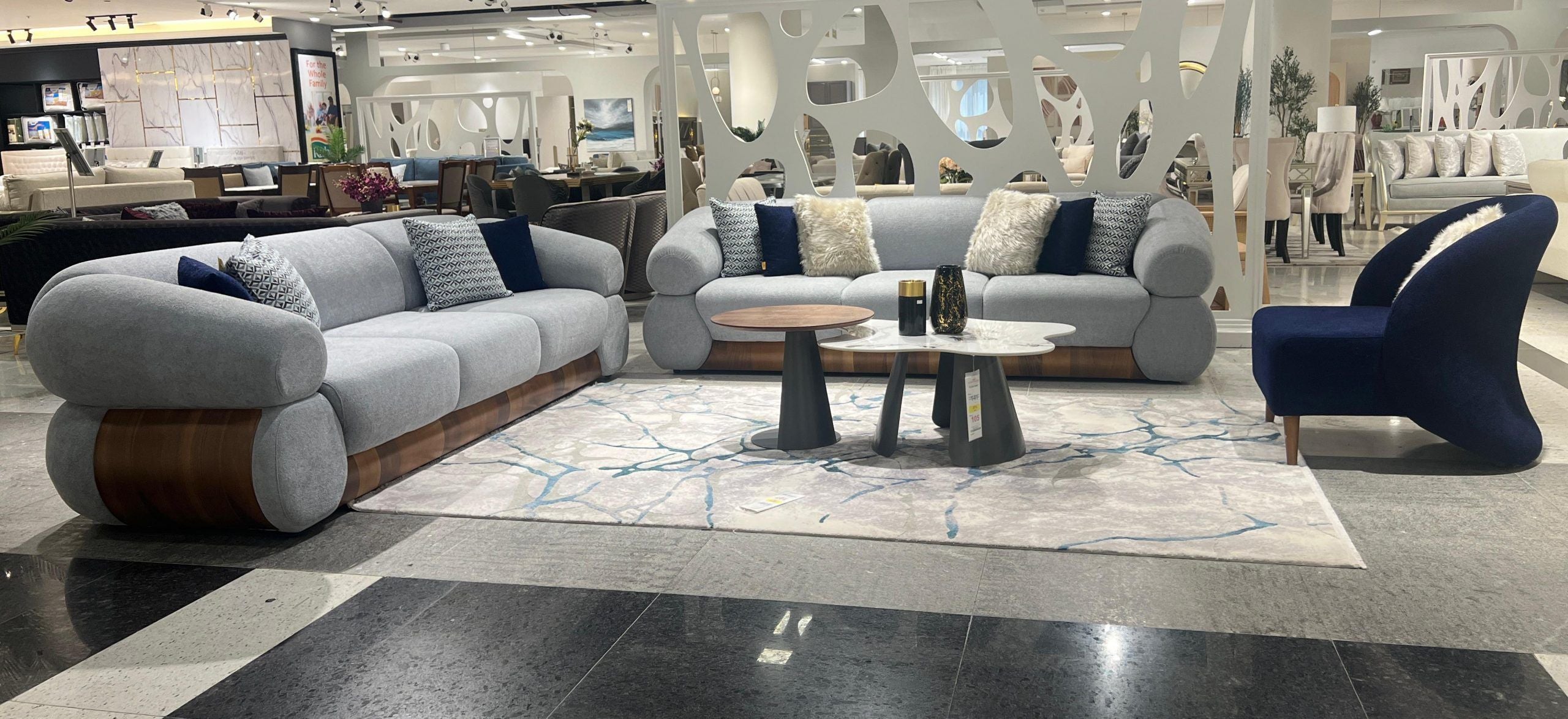 Lora Grey Living Room Set