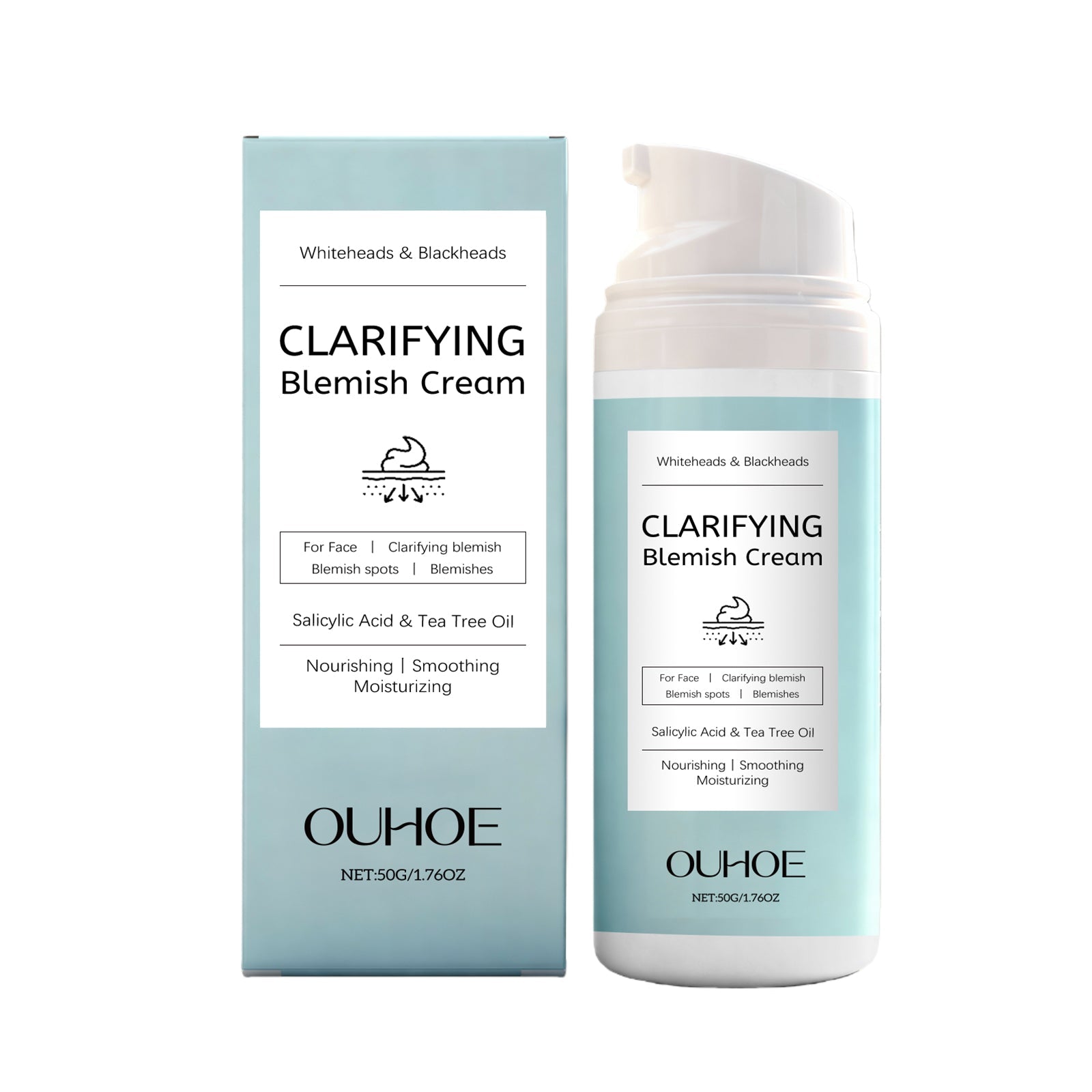 Acne-Prone Facial Care Cream, Gentle Nourishing, Oil Control, Clear Skin Solution ,50g