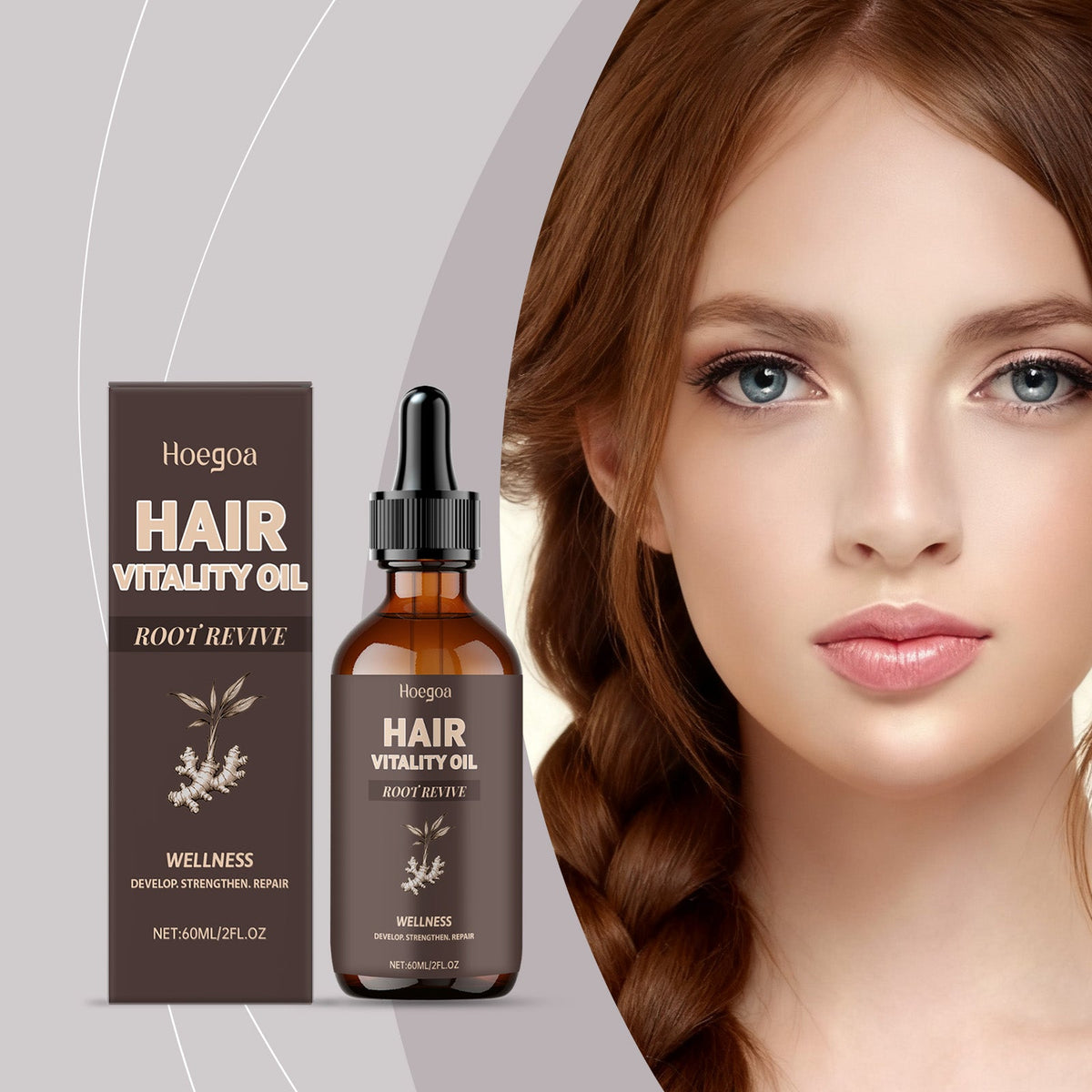 Hair Care Oil for Growth, Nourishing Scalp, Strengthening, Moisturizing, Massage Essence ,60ml