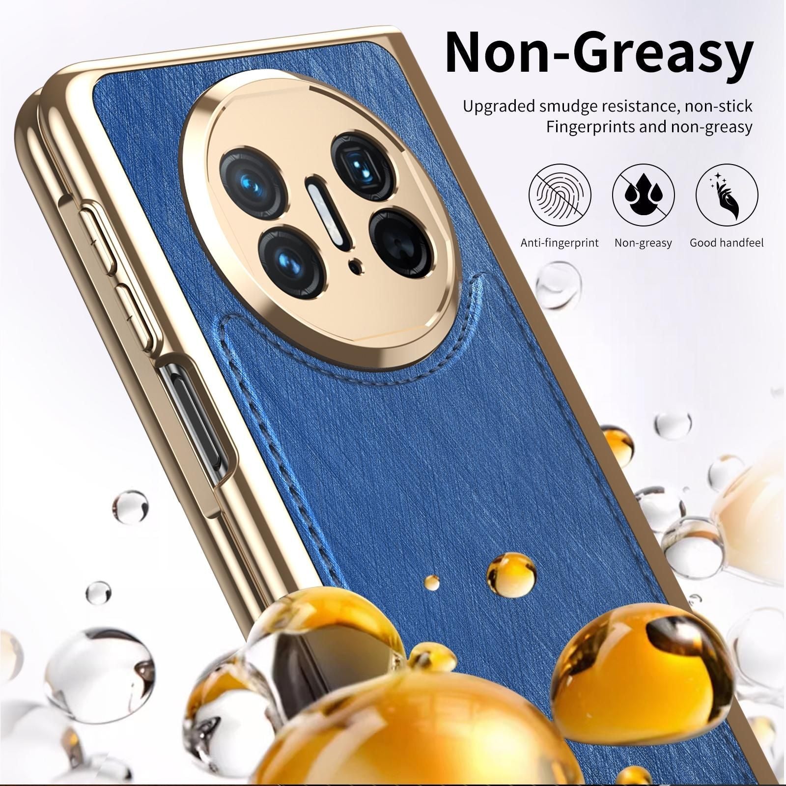 Plating Silver Brocade Case For Huawei Mate X5