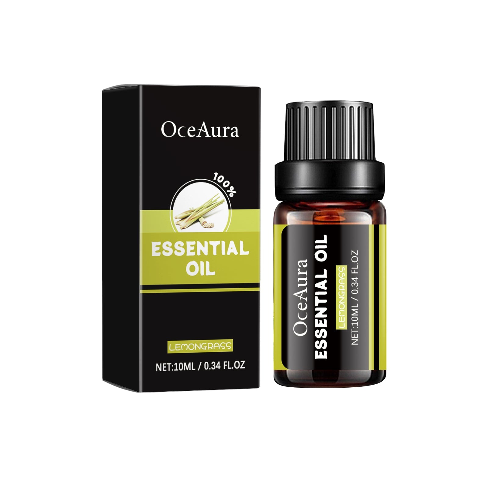 Lemongrass Essential Oil for Body Care, Moisturize, Relax, and Refresh Skin ,10ml/box