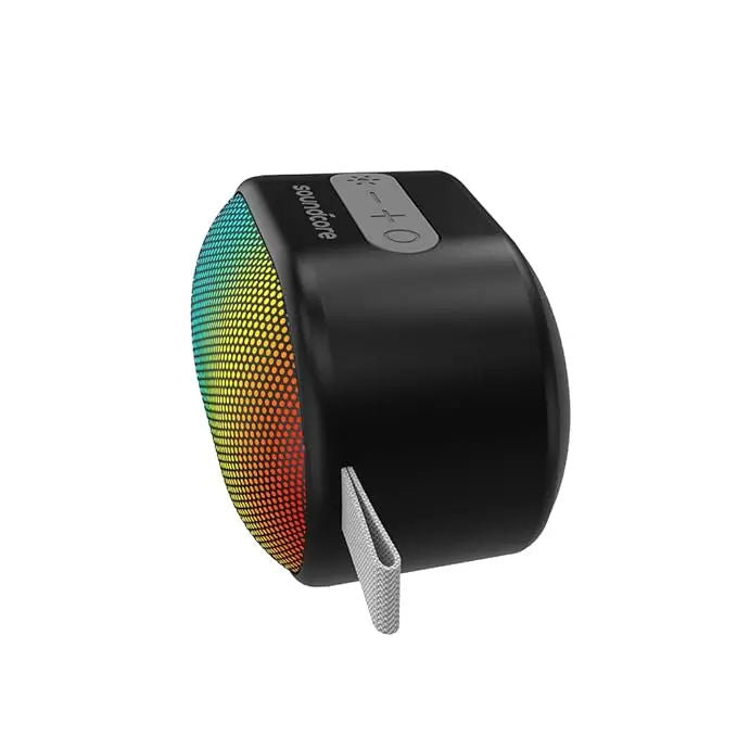 Anker Soundcore Pyro Mini Bluetooth Speaker, 6W Sound, LED Light Effects, TWS Pairing, 10H Playtime, Black