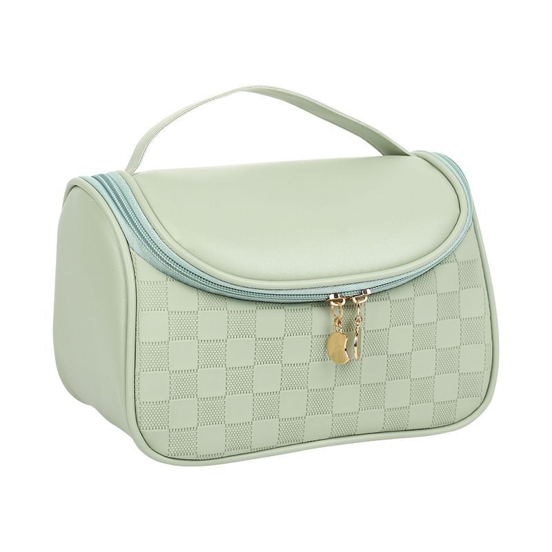 Waterproof Checkered Travel Makeup Bag