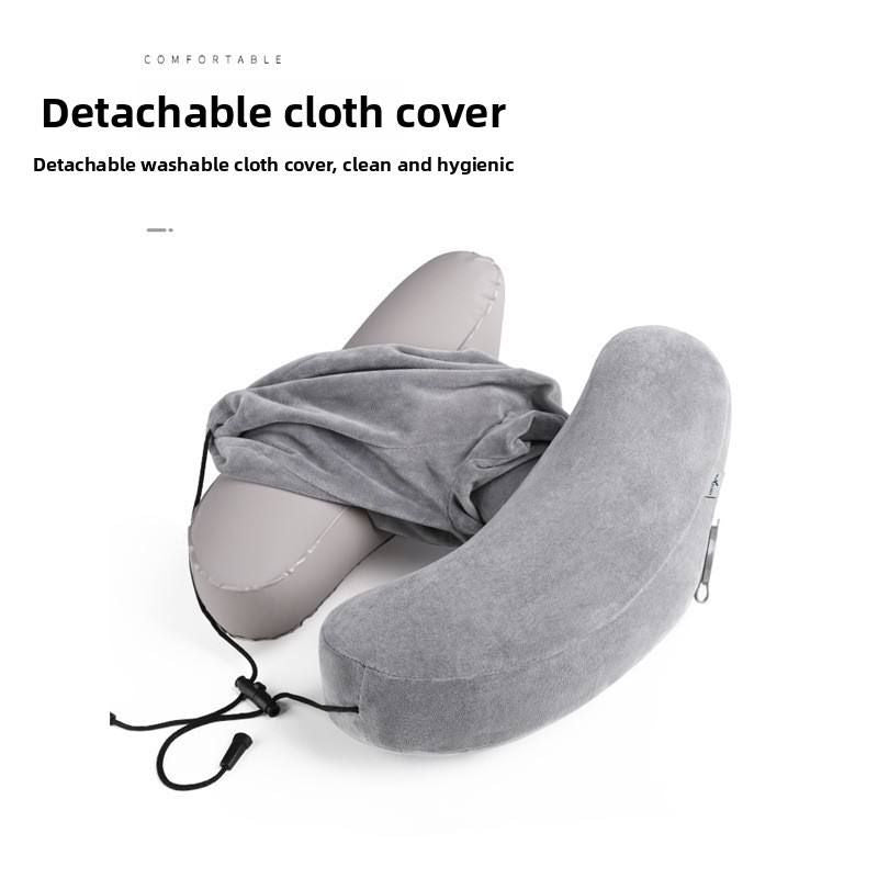 Neck Pillow H-Shaped Travel Pillow Manual Press Type Air Pillow