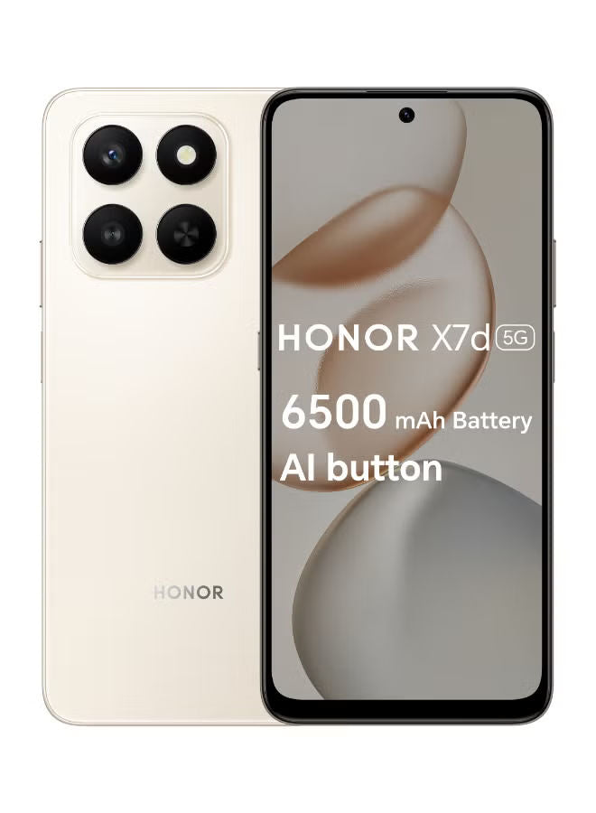 Honor X7d 5G Dual SIM Desert Gold 8GB RAM 256GB - Middle East Version