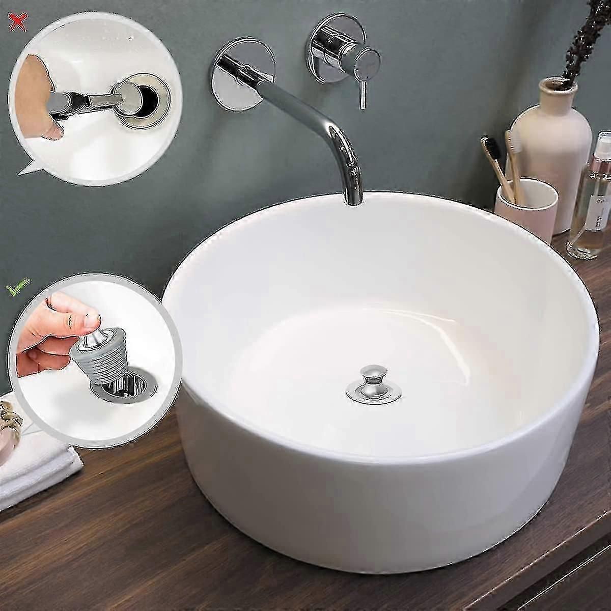 2 Pack Bathtub Drain Stopper With Silicone and Stainless Steel