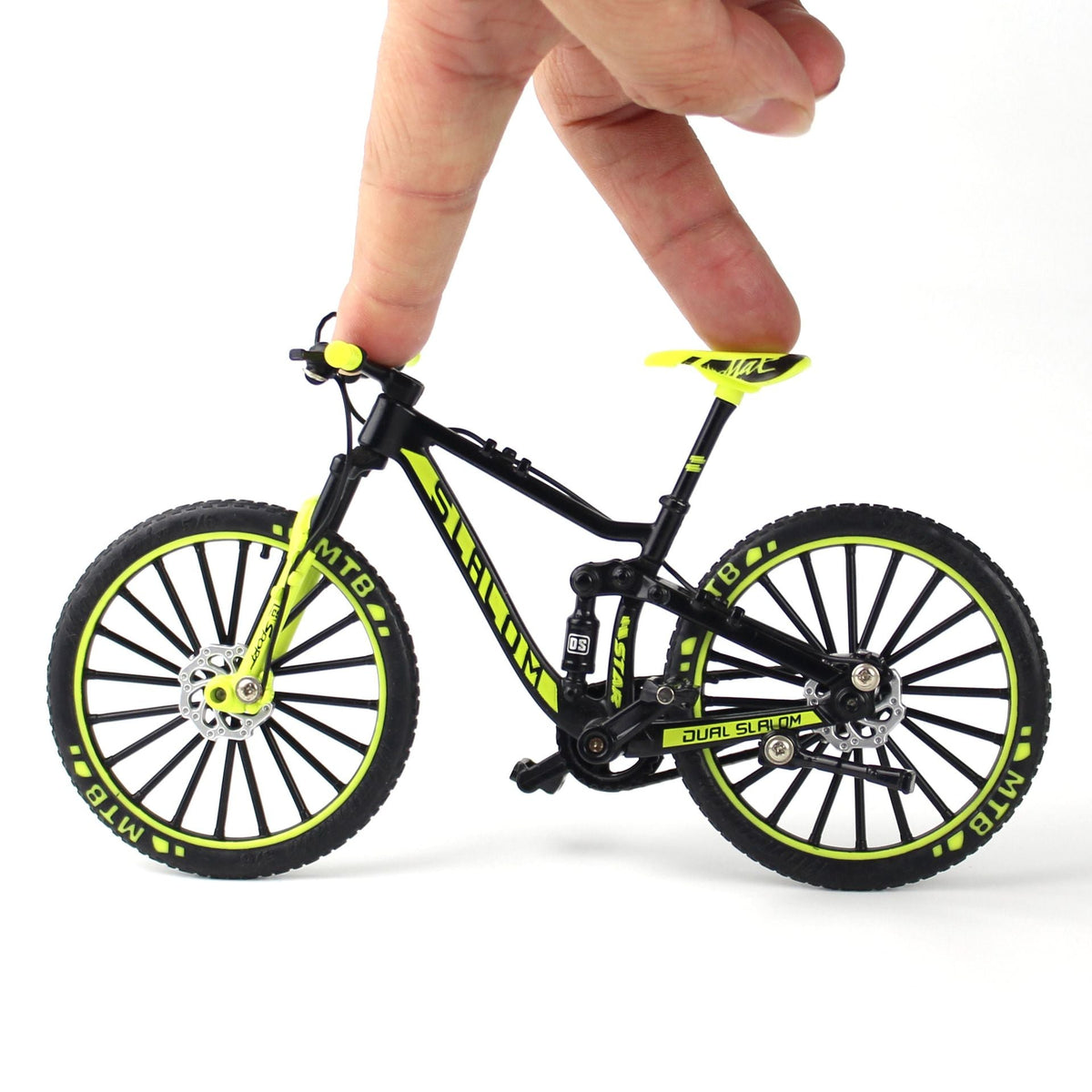 Mini 1:10 Alloy Bicycle Scale Model Desktop Simulation Ornament Finger Mountain Bikes Toy