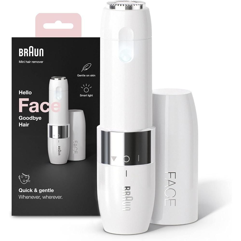 Braun FS1000 Mini Hair Removal Machine + Cleaning Brush, Travel Size, Wireless Use