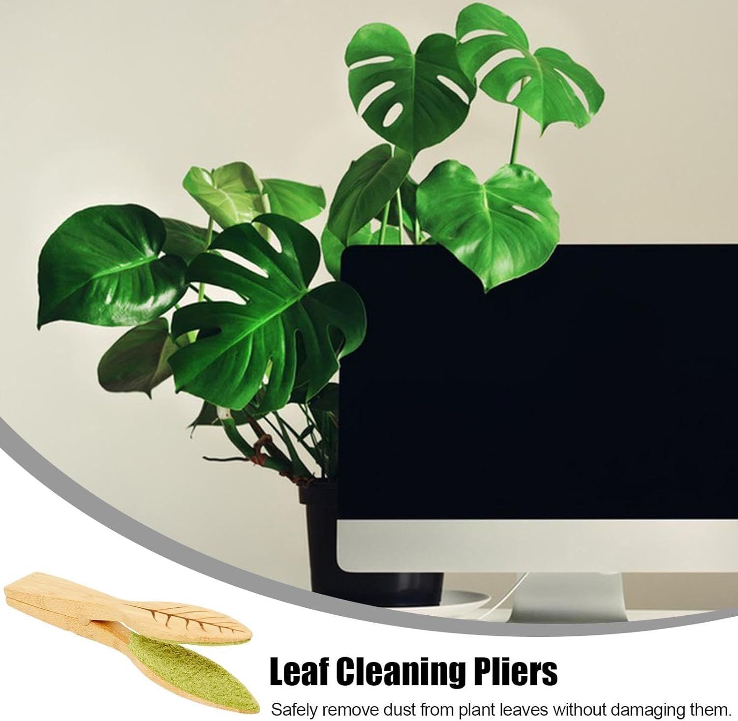 Leaf Cleaning Tongs Plant Leaf Cleaning Brush Dust Removal Tool