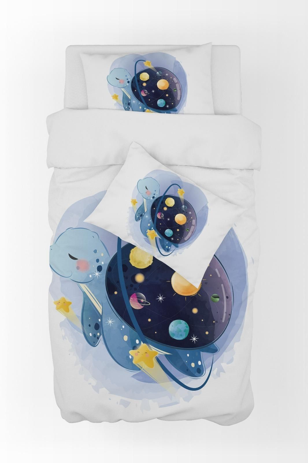 Turtle Cartoon Printed Duvet Cover Set For Baby