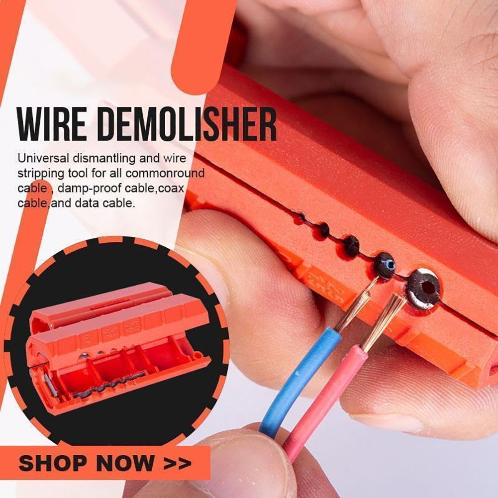 Mini Wire Demolisher Cable Stripping Wire Cutter Portable Wire Stripper Crimping Pen