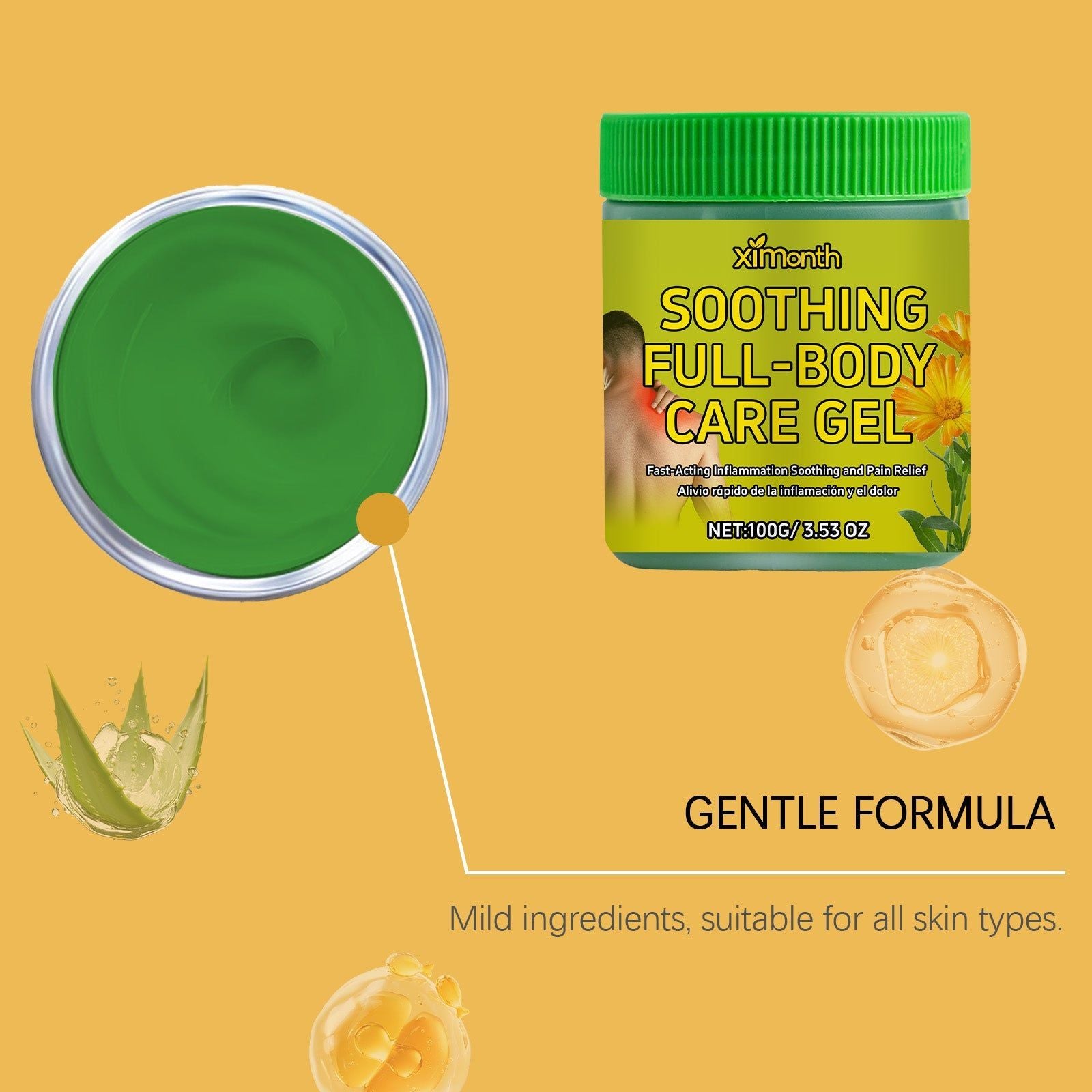 Body Care Gel, Soothes Muscles, Fast Relief, Gentle Formula, Daily Comfort ,100g