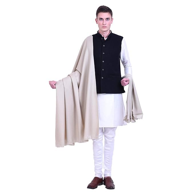 Men's Woven Pure Wool Shawl