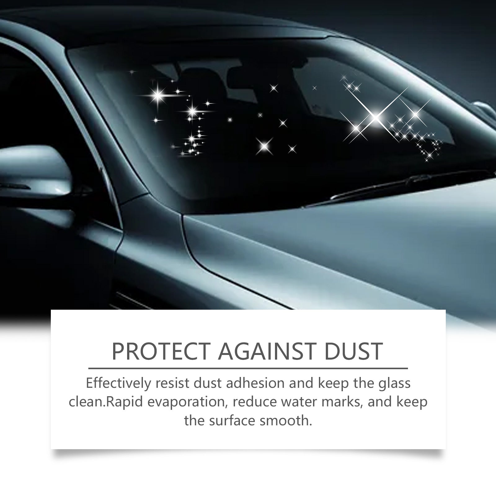 Crystal Clear Glass Cleaner Set, Anti-Rain, UV Protection, Car Window Cleaning ,1set