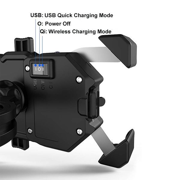 Motorcycle Wireless Charger Mobile Phone Holder 15W Phone Mount Navigation Bracket