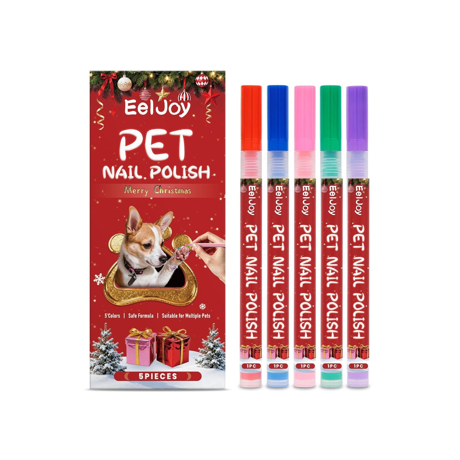Create Stunning Pet Nail Art with Waterproof, Colorful Doodle Pen, Perfect for DIY and Christmas Nail Designs ,5pieces
