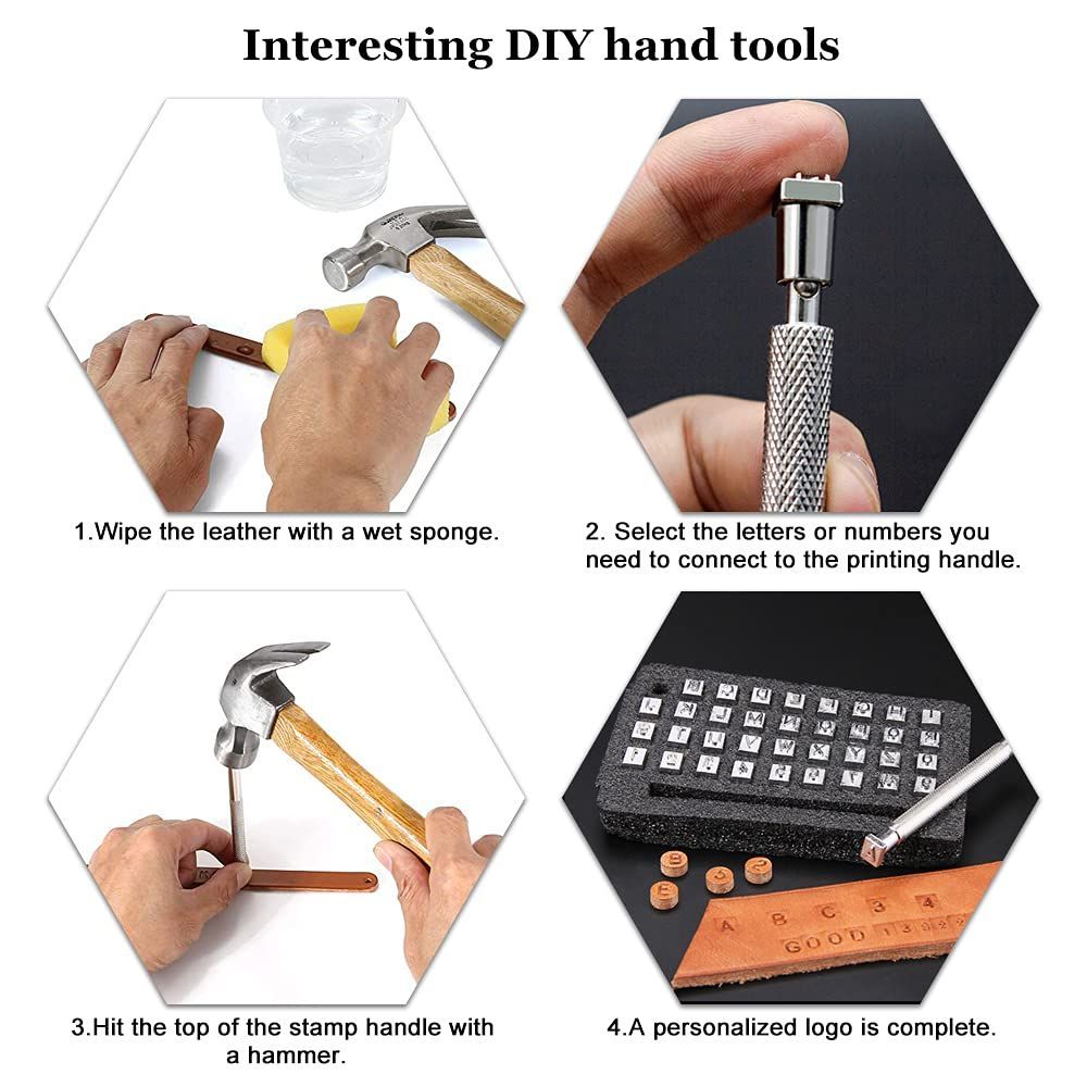 Leather Letter Numbers Stamp Tool Kit Leather Embossing DIY Leather Craft