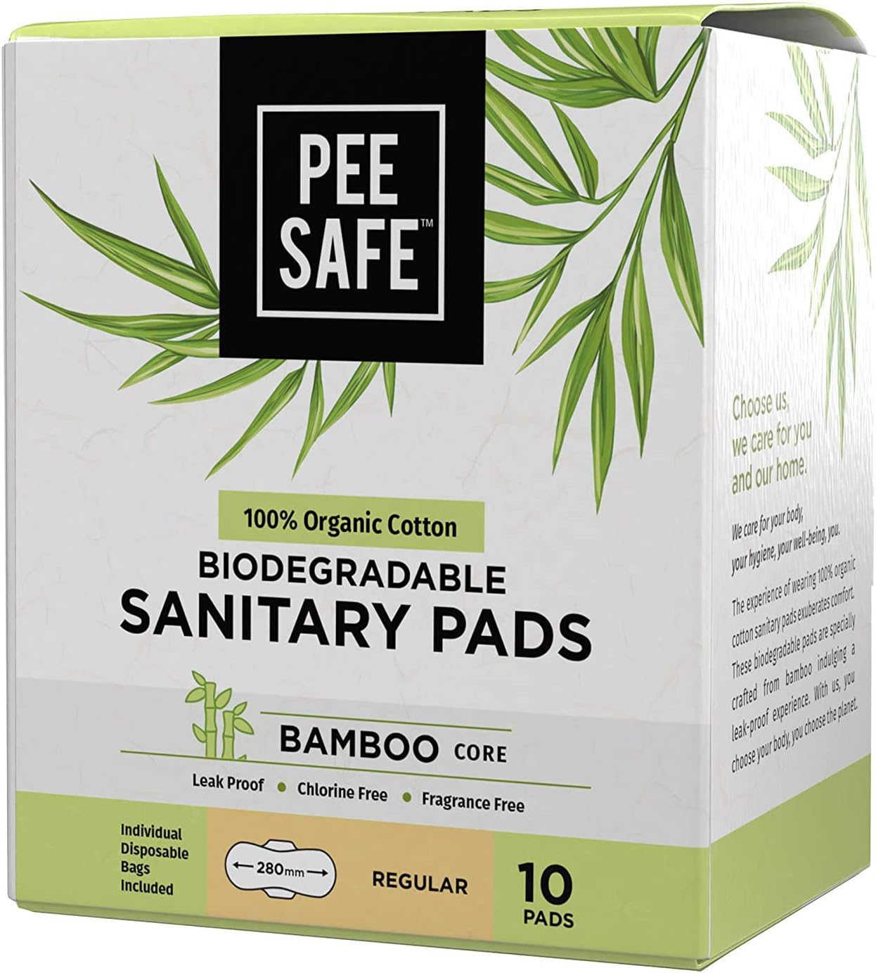 فوط صحية قابلة للتحلل بيولوجيًا من Pee Safe، حجم عادي 10N