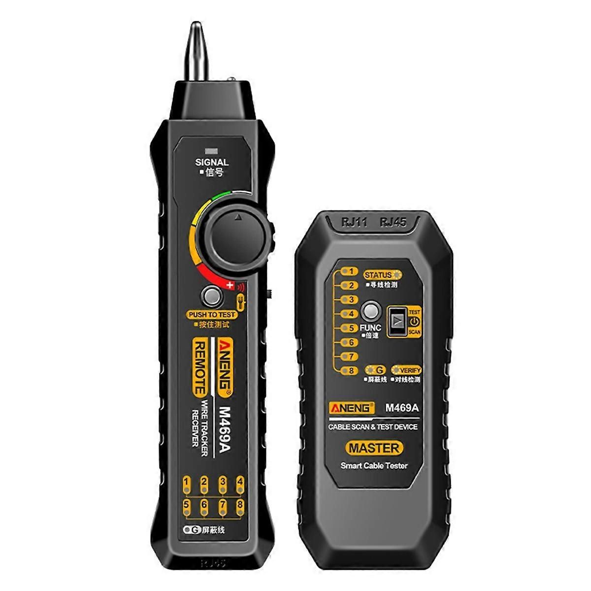M469A Network Cable Finder RJ45 RJ11 LAN Finder Tester ,Black