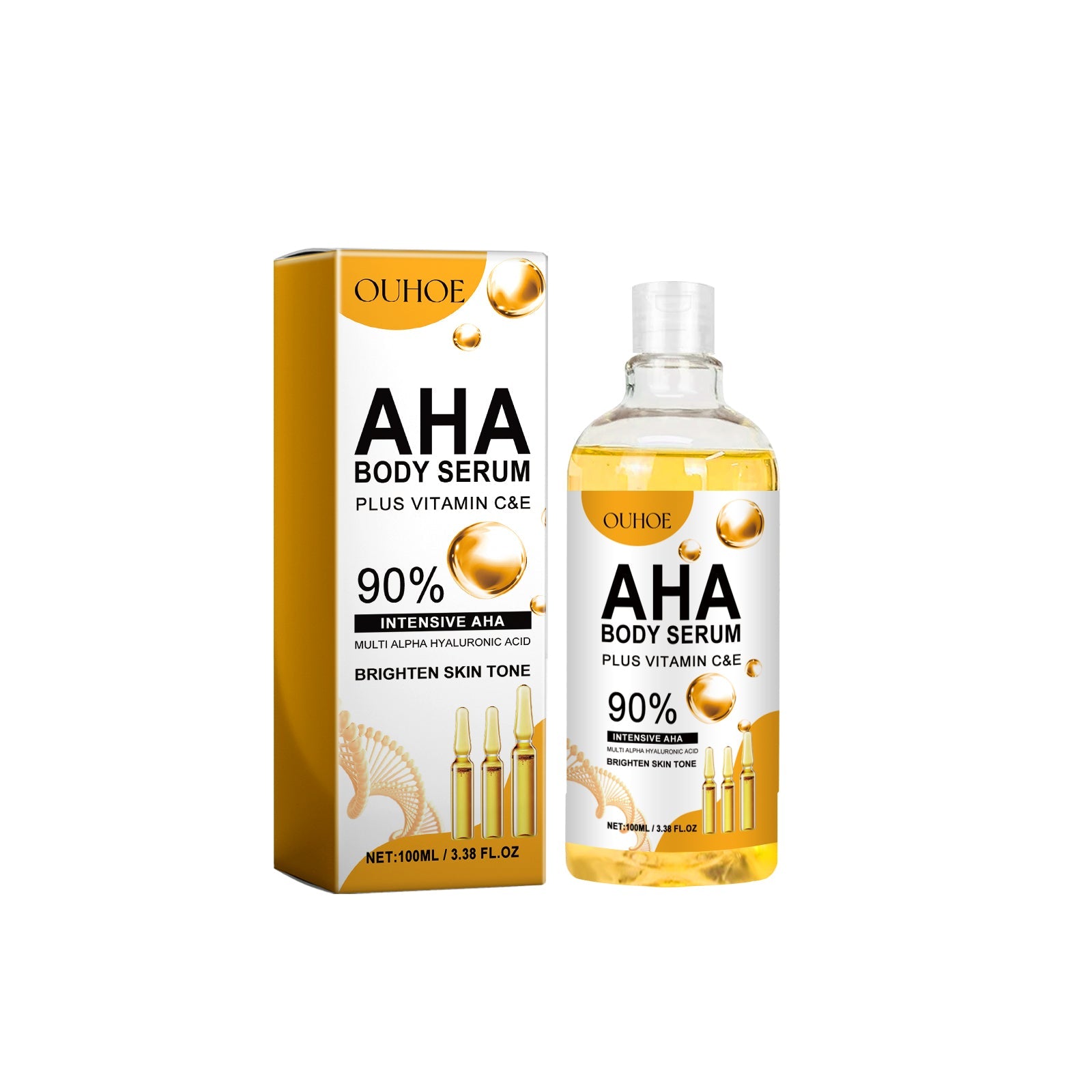 Hydroxy Facial Body Serum for Gentle Skin Care, Brightening, Moisturizing, Anti-Aging ,100ml