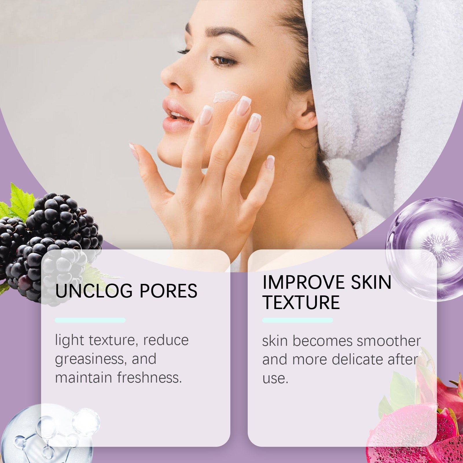 Berry Scented Acne Moisturizer, Clear Skin, Hydrating, Oil-Free, Gentle Skin Care ,120ml