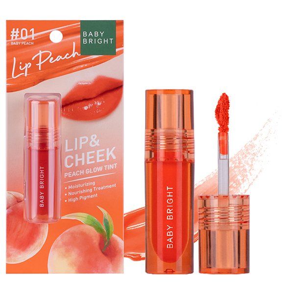LIP & CHEEK PEACH GLOW TINT 2.4G BABY BRIGHT (M) #01 BABY PEACH
