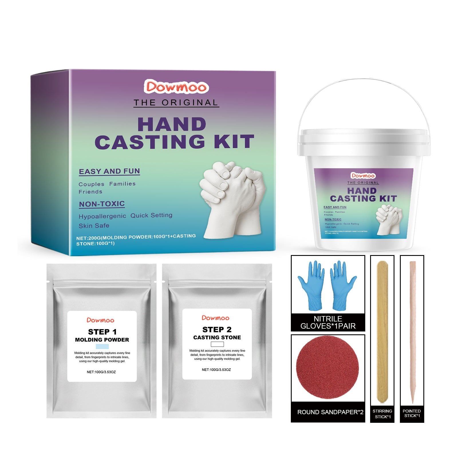 Create Stunning 3D Hand Models with DIY Hand Mask Powder Kit, Easy & Fun ,1set