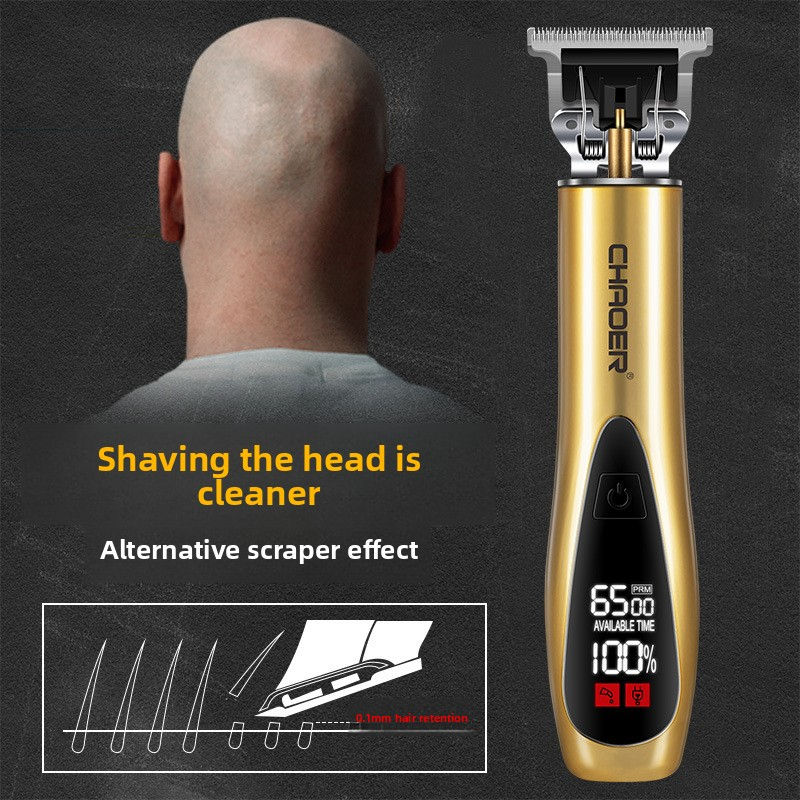 C93 Retro Pomade Hair Clipper Gold Electric USB Rechargeable Hair Trimmer