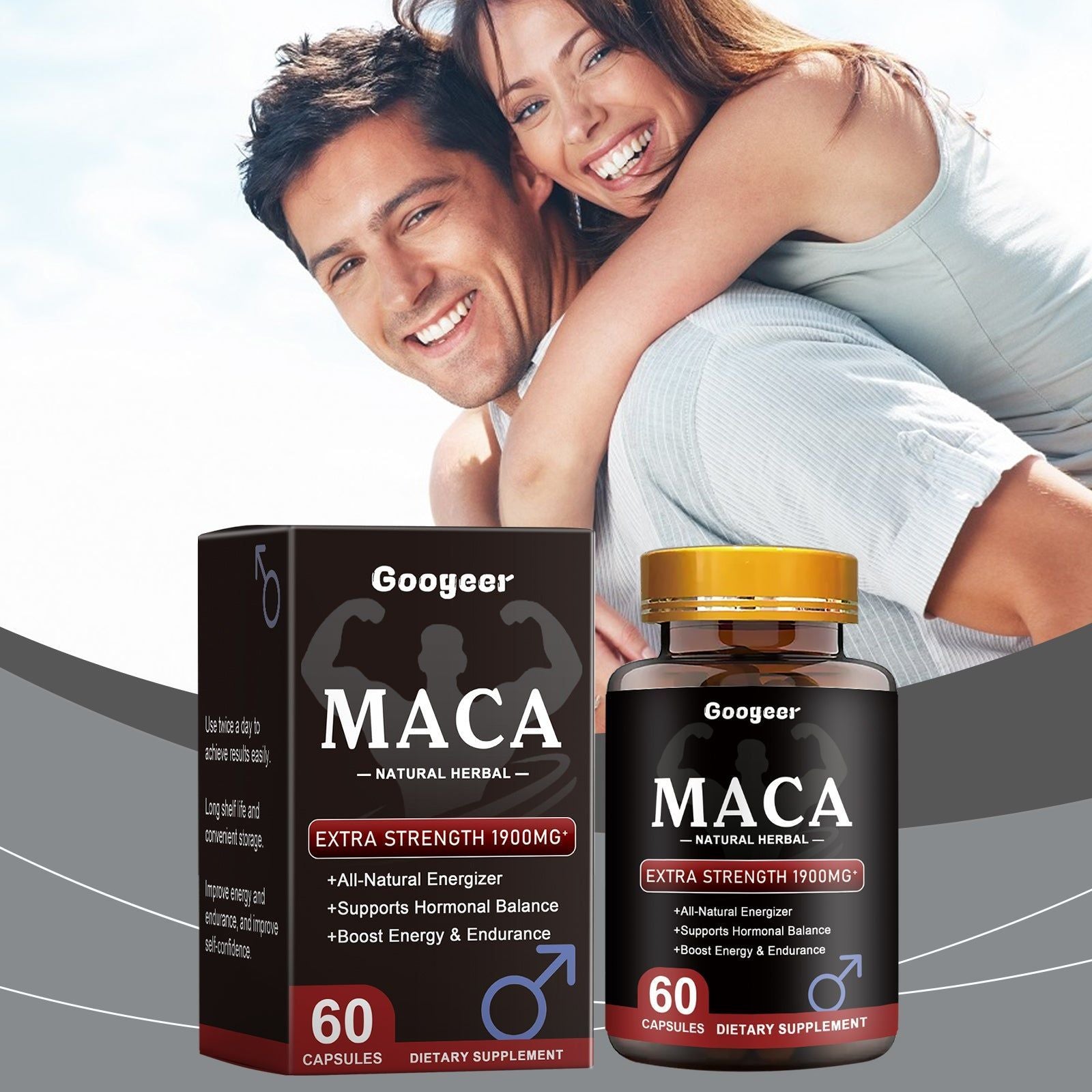 Maca Capsules, Natural Body Care, Boost Vitality, Easy Health Support ,60 capsules
