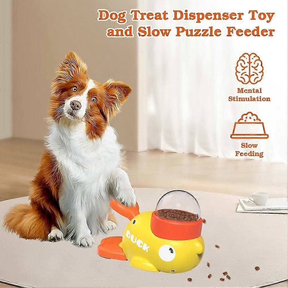 Pet Treat Dispenser Toy, Dog Feeder, Interactive Dog Toy, Duck Treat Dispenser Toy, Slow Puzzle Feeder Small Animal Bowl
