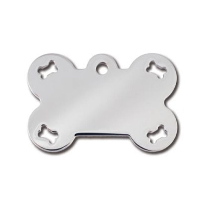 Hillman ID Tag - Bone Chrome with Cut-out