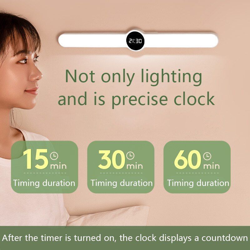 LED Magnetic Table Lamp Rechargeable Touch Night Light for Study Reading