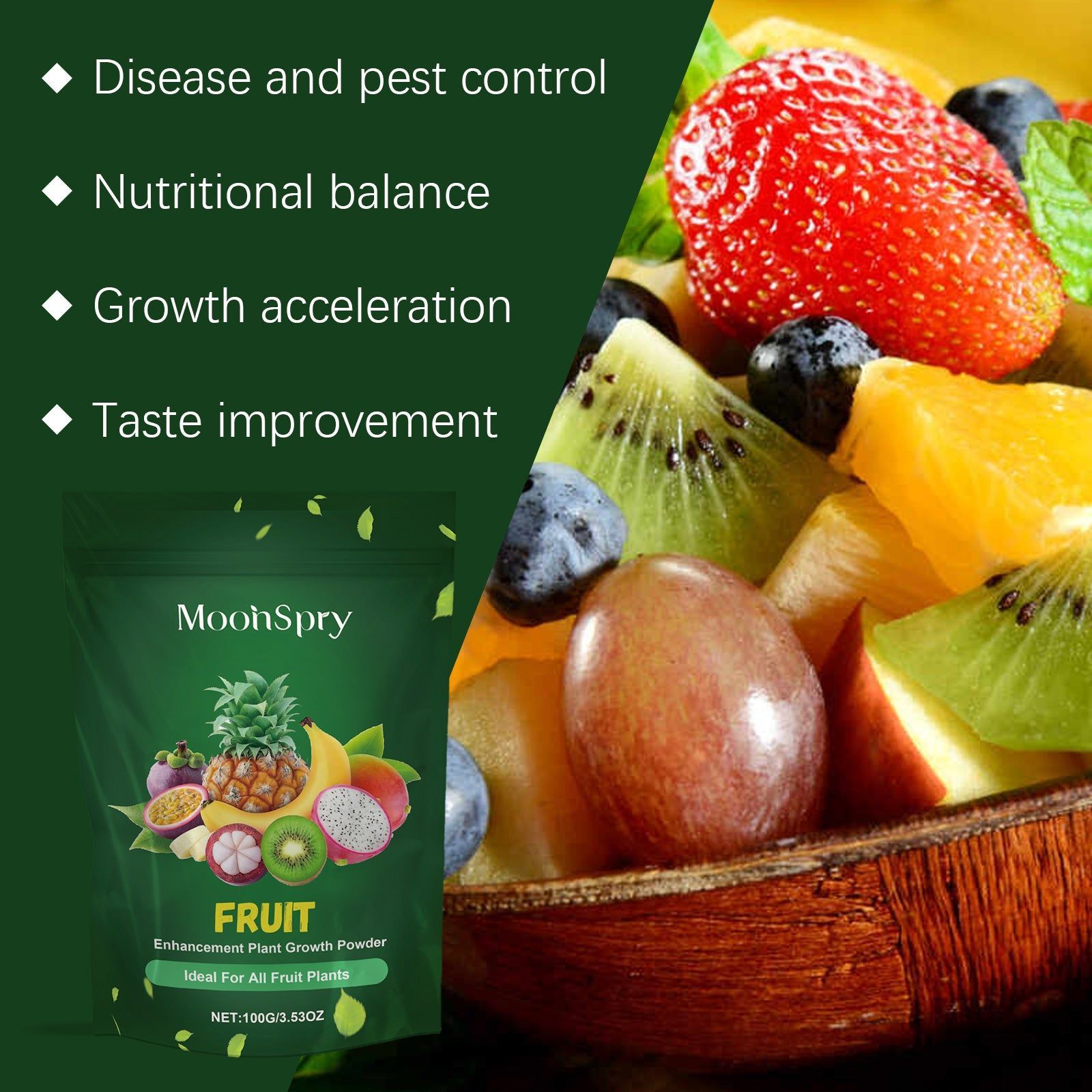 Boost Plant Growth Naturally, Enhance Fruit Yield, Organic Green Fertilizer ,100g