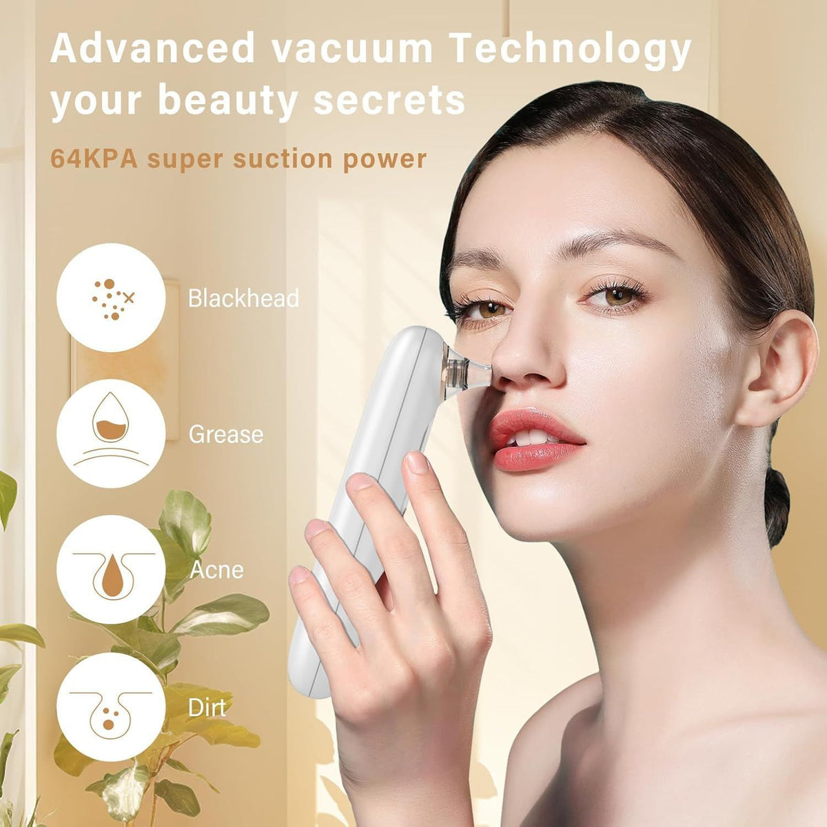 Blackhead Remover Pore Vacuum Kit Face Cleaner Pimple Extractor Tool Kit with 5 Suction Levels