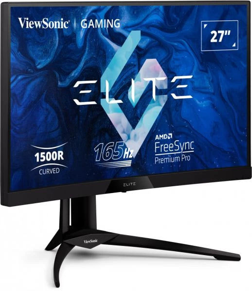 شاشة الألعاب المنحنية ViewSonic XG270QC مقاس 27 بوصة بدقة 2K و 1500R و RGB، 165 هرتز