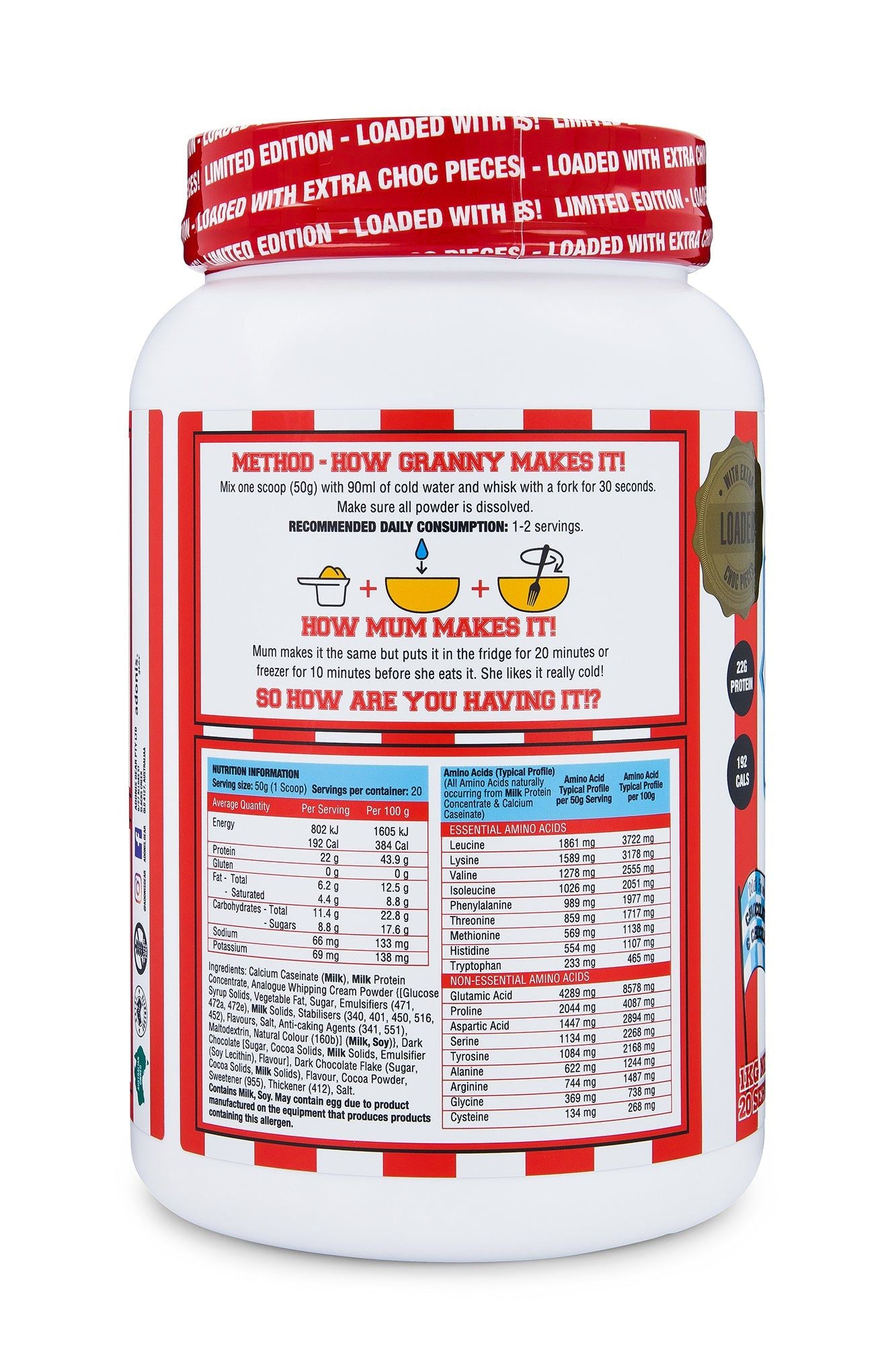 ADONIS PROTEIN COOKIE DOUGH 1KG TRIPLE CHOCOLATE