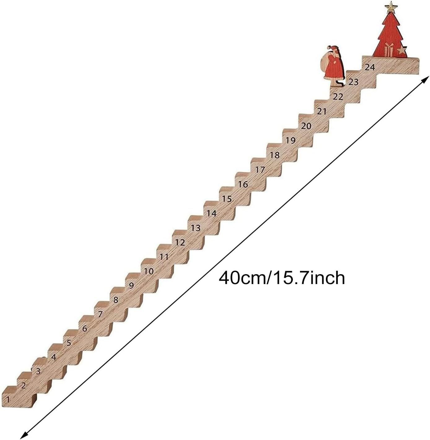 Funny Santa Stairs Countdown Calendar Wooden Stairs Climbing Christmas Advent Calendar