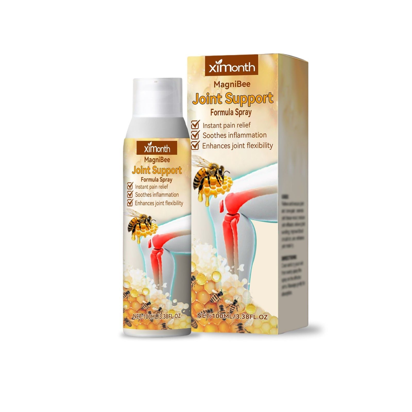 Bee Venom Joint Care Spray, Natural Pain Relief, Fast-Acting, Moisturizing ,100ml